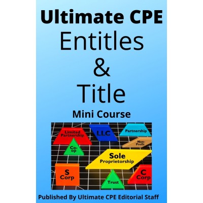 Entities and Title 20221 Mini Course